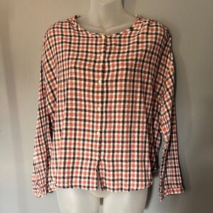 Madewell Checkered Button-Down Shirt * sz M